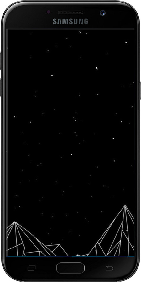 2D пластиковый чехол Черно белые абстрактные горы для Samsung Galaxy A7 (2017) - 6437t-445 изображение 