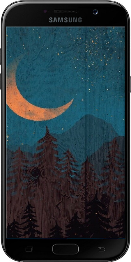 2D пластиковий чехол Зоряний ліс для Samsung Galaxy A7 (2017) - 6480t-445 изображение 