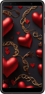 TPU чехол Сердечки для Samsung Galaxy A7 (2018) A750F - 5831b-1582 изображение 