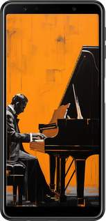 TPU чехол Чохол для телефона Чоловік за Роялем для Samsung Galaxy A7 (2018) A750F - 5938b-1582 изображение 