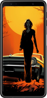 TPU чехол Чохол для телефону Дівчина біля автомобіля для Samsung Galaxy A7 (2018) A750F - 5946b-1582 изображение 