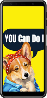 TPU чехол чехол с корги You Can Do It для Samsung Galaxy A7 (2018) A750F - 6184b-1582 изображение 