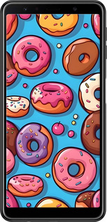 TPU чехол Пончики для Samsung Galaxy A7 (2018) A750F - 6318b-1582 изображение 