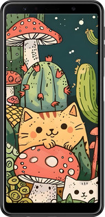 TPU чехол Коты грибы для Samsung Galaxy A7 (2018) A750F - 6321b-1582 изображение 