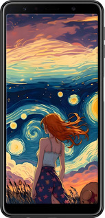 TPU чехол Девушка Арт для Samsung Galaxy A7 (2018) A750F - 6325b-1582 изображение 