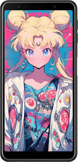 TPU чехол Сейлор Мун 2 для Samsung Galaxy A7 (2018) A750F - 6351b-1582 изображение 