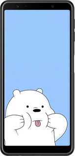 TPU чехол Милый мишка для Samsung Galaxy A7 (2018) A750F - 6357b-1582 изображение 