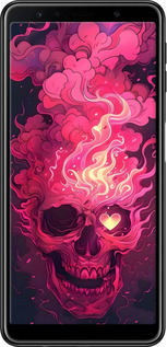 TPU чехол Череп арт для Samsung Galaxy A7 (2018) A750F - 6385b-1582 изображение 