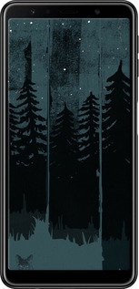 TPU чехол Лиса и ночной лес для Samsung Galaxy A7 (2018) A750F - 6481b-1582 изображение 