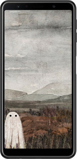 TPU чехол Самотій привид на фоні гір для Samsung Galaxy A7 (2018) A750F - 6486b-1582 изображение 