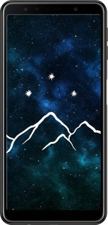 TPU чехол Гори та зірки намальовані на тлі галактики для Samsung Galaxy A7 (2018) A750F - 6490b-1582 изображение 