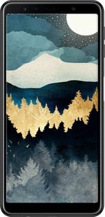 TPU чехол Нічний краєвид з лісом та горами для Samsung Galaxy A7 (2018) A750F - 6493b-1582 изображение 