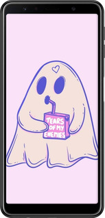 TPU чехол Милый призрак для Samsung Galaxy A7 (2018) A750F - 6507b-1582 изображение 