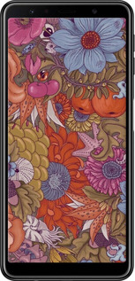 TPU чехол Абстрактні  квіти для Samsung Galaxy A7 (2018) A750F - 6526b-1582 изображение 