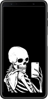 TPU чехол Скелет робить Selfie для Samsung Galaxy A7 (2018) A750F - 6535b-1582 изображение 