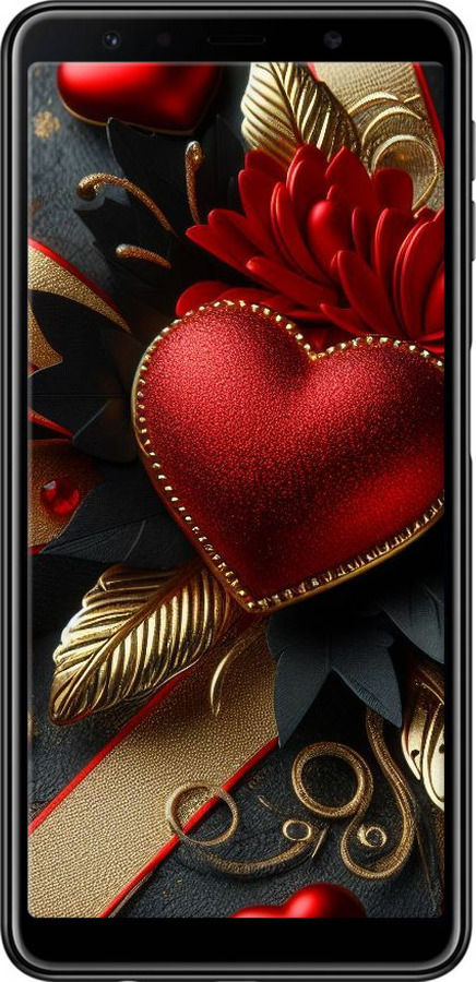 TPU чехол Сердечки v2 для Samsung Galaxy A7 (2018) A750F - 5832b-1582 изображение 