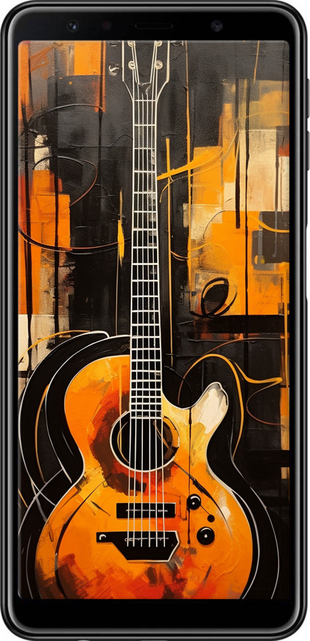 TPU чехол Чохол для телефону Помаранчева гітара для Samsung Galaxy A7 (2018) A750F - 5934b-1582 изображение 