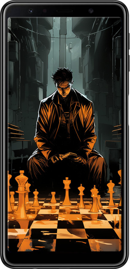 TPU чехол Шахматы для Samsung Galaxy A7 (2018) A750F - 5951b-1582 изображение 