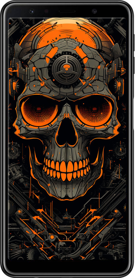 TPU чехол Череп для Samsung Galaxy A7 (2018) A750F - 5952b-1582 изображение 
