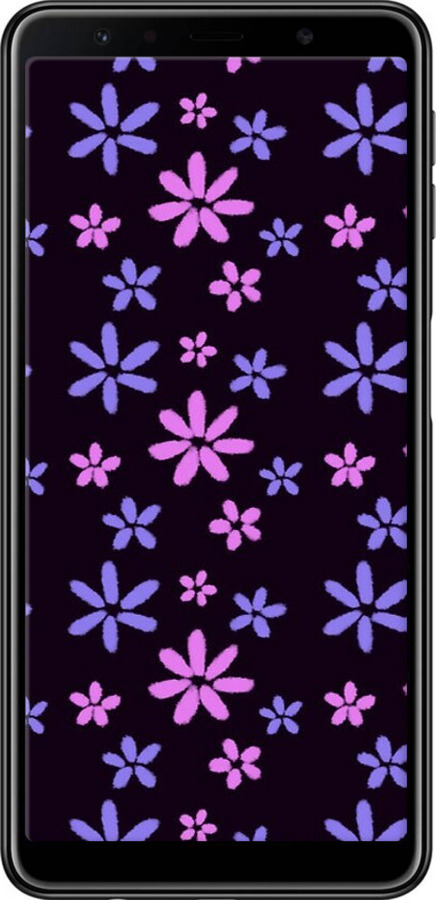 TPU чехол з квітами для Samsung Galaxy A7 (2018) A750F - 6258b-1582 изображение 