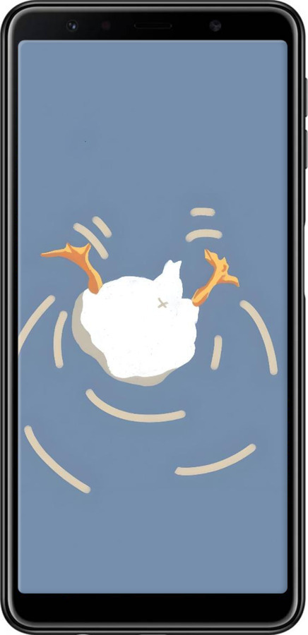 TPU чехол Гусь ныряет для Samsung Galaxy A7 (2018) A750F - 6275b-1582 изображение 