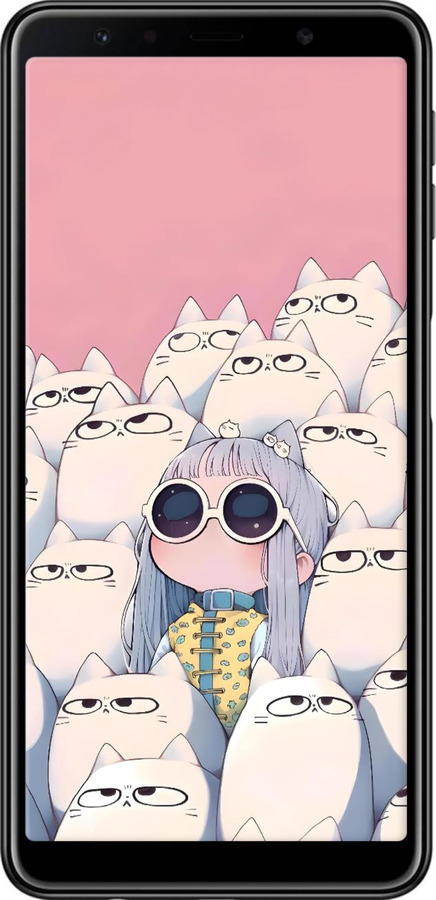 TPU чехол Малышка с котами для Samsung Galaxy A7 (2018) A750F - 6295b-1582 изображение 