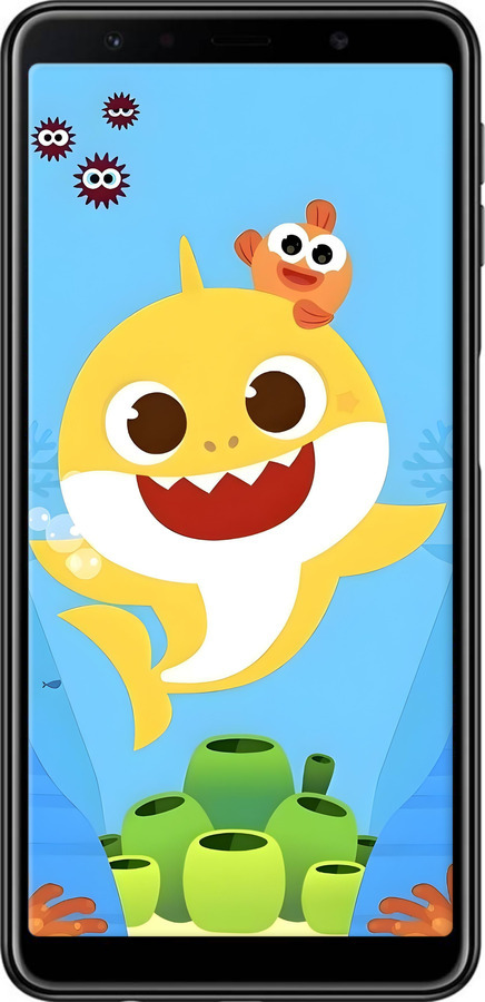 TPU чехол Бейби Шарк для Samsung Galaxy A7 (2018) A750F - 6303b-1582 изображение 