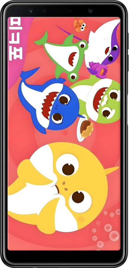 TPU чехол Бейби Шаркс для Samsung Galaxy A7 (2018) A750F - 6305b-1582 изображение 