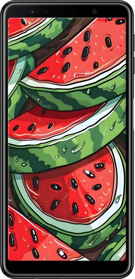 TPU чехол Кавун для Samsung Galaxy A7 (2018) A750F - 6315b-1582 изображение 