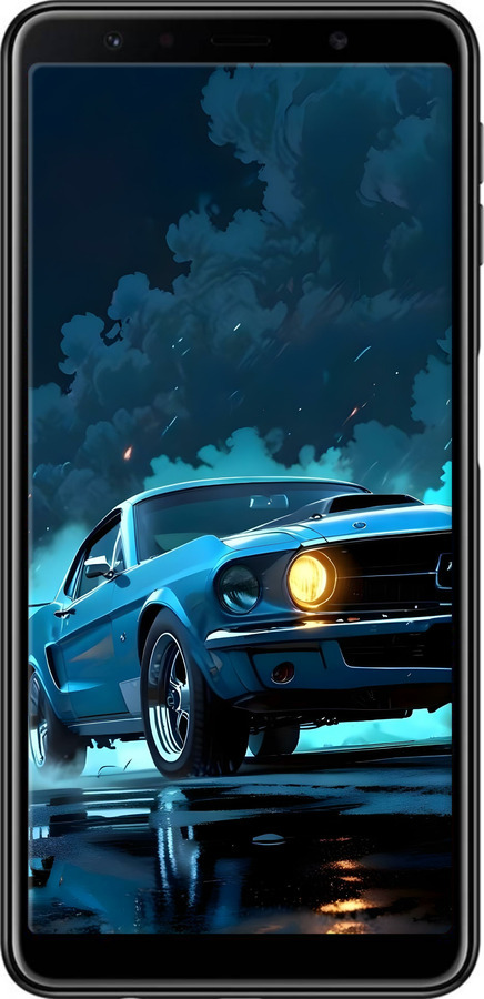 TPU чехол Форд мустанг для Samsung Galaxy A7 (2018) A750F - 6374b-1582 изображение 