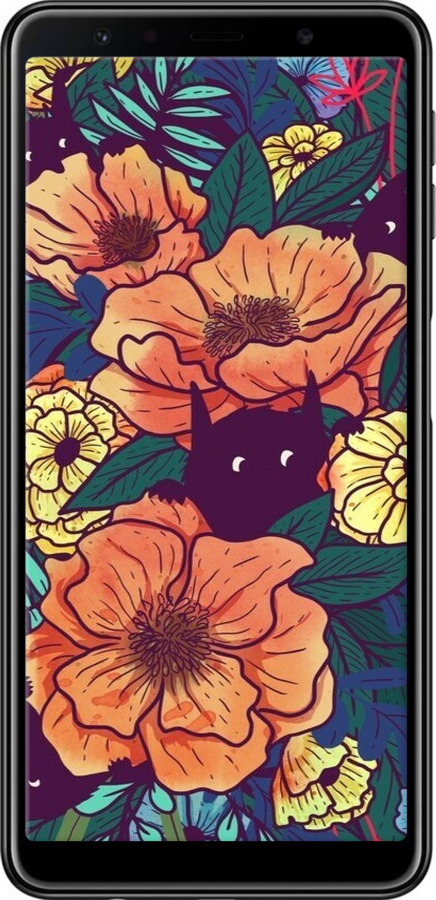 TPU чехол Із зображенням польових квітів для Samsung Galaxy A7 (2018) A750F - 6419b-1582 изображение 