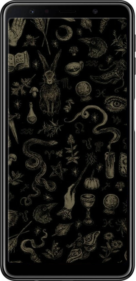 TPU чехол Мистический коллаж с травами и магическими символами для Samsung Galaxy A7 (2018) A750F - 6428b-1582 изображение 