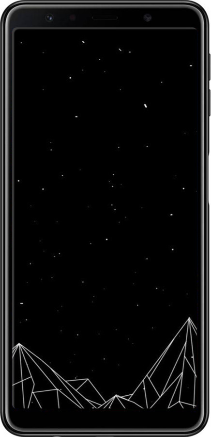 TPU чехол Чорно білі абстрактні гори для Samsung Galaxy A7 (2018) A750F - 6437b-1582 изображение 