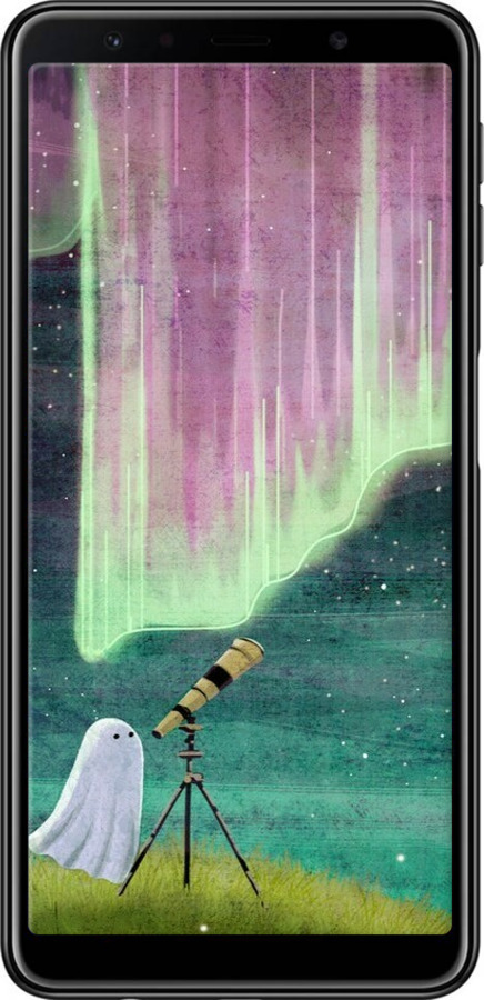 TPU чехол Привидение и звезды для Samsung Galaxy A7 (2018) A750F - 6443b-1582 изображение 