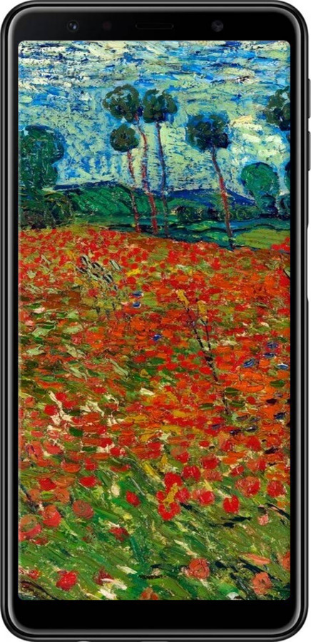 TPU чехол Вінсент Ван Гог-Макове поле для Samsung Galaxy A7 (2018) A750F - 6466b-1582 изображение 