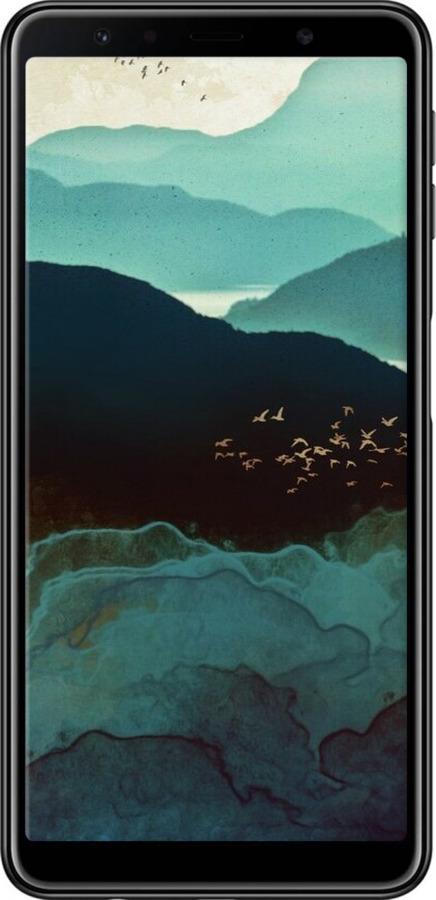 TPU чехол Із зображенням гір Індіго для Samsung Galaxy A7 (2018) A750F - 6484b-1582 изображение 