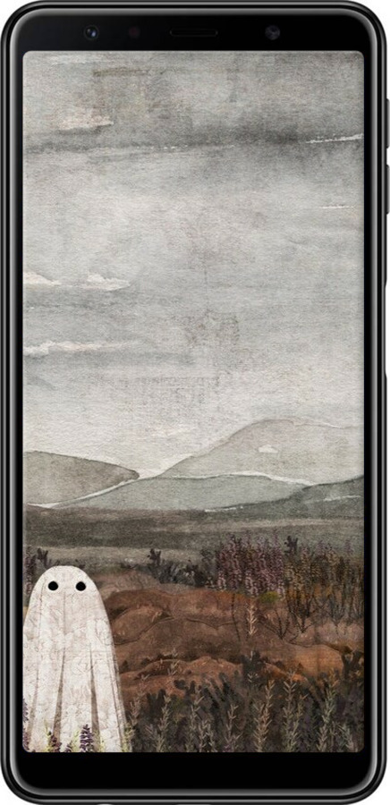 TPU чехол Самотій привид на фоні гір для Samsung Galaxy A7 (2018) A750F - 6486b-1582 изображение 
