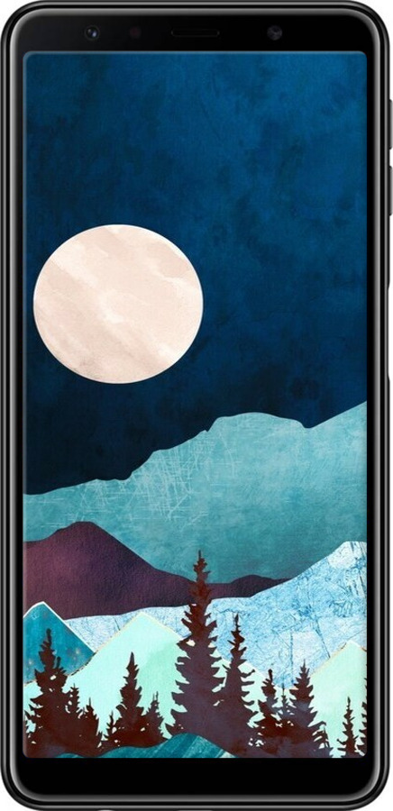 TPU чехол Горная идиллия ночной пейзаж для Samsung Galaxy A7 (2018) A750F - 6488b-1582 изображение 