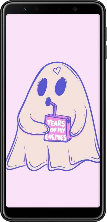 TPU чехол Милый призрак для Samsung Galaxy A7 (2018) A750F - 6507b-1582 изображение 