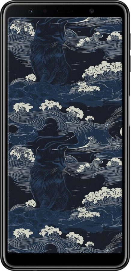 TPU чехол Морська тематика у стилі арт-деко для Samsung Galaxy A7 (2018) A750F - 6520b-1582 изображение 