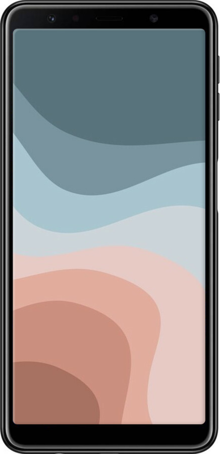 TPU чехол З синіми та рожевими хвилями в стилі ретро для Samsung Galaxy A7 (2018) A750F - 6532b-1582 изображение 