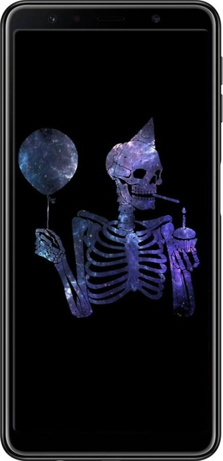 TPU чехол Скелетне мистецтво для Samsung Galaxy A7 (2018) A750F - 6536b-1582 изображение 