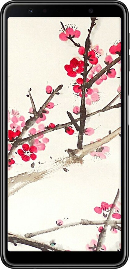 TPU чехол Принт із зображенням цвітіння сакури для Samsung Galaxy A7 (2018) A750F - 6545b-1582 изображение 