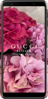 3D пластиковый матовый чехол Гучи для Samsung Galaxy A7 (2018) A750F - 6341m-1582 изображение 