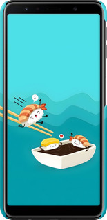 3D пластиковый матовый чехол Суши для Samsung Galaxy A7 (2018) A750F - 6354m-1582 изображение 