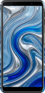 3D пластиковый матовый чехол Liquid Chrome для Samsung Galaxy A7 (2018) A750F - 6781m-1582 изображение 