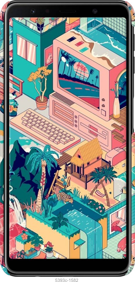 3D пластиковий матовий чехол № 5393 для Samsung Galaxy A7 (2018) A750F - 5393m-1582 изображение 