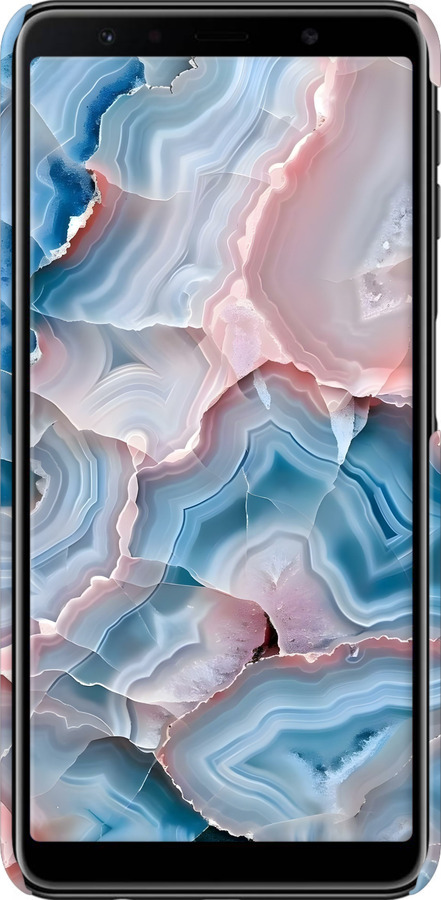 3D пластиковый матовый чехол Мрамор для Samsung Galaxy A7 (2018) A750F - 6306m-1582 изображение 