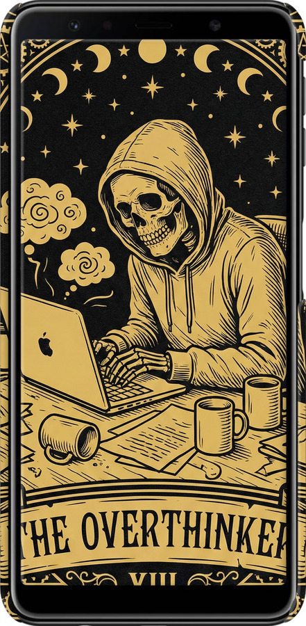 3D пластиковый матовый чехол The Overthinker для Samsung Galaxy A7 (2018) A750F - 6774m-1582 изображение 