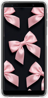 Силикон с усиленными углами чехол Coquette Ribbons Dark Coquette для Samsung Galaxy A7 (2018) A750F - 6767sp-1582 изображение 
